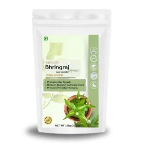 100% Pure & Organic Bhringraj powder for strong hair | dandruff | Hair mask ;no artificial ingredients - Microfine 100gm (Pack of 1)