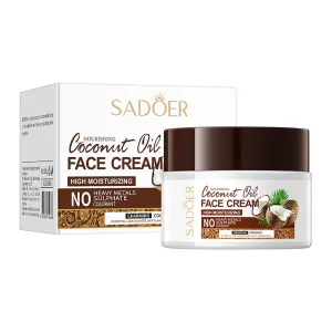 2 Pack For Sadoer Coconut Oil Facial Cream,Moisturizing Nourishing Face Moisturizer,Firming Hydrating Facial Creams Lotion,Facial Skin Care Products,Brighten skin tone 50g 1.76 OZ