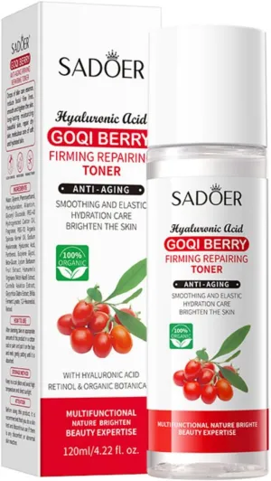2 Pack for SADOER Goji Firming Facial Toner,Moisturizing Face Toning,Cleansing Hydrating Skin Care Toner,Soothes Skin,Enhances Absorption and brightens Skin Tone.120ml 4.22 FL OZ