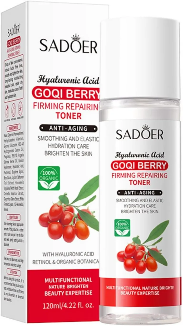 2 Pack for SADOER Goji Firming Facial Toner,Moisturizing Face Toning,Cleansing Hydrating Skin Care Toner,Soothes Skin,Enhances Absorption and brightens Skin Tone.120ml 4.22 FL OZ