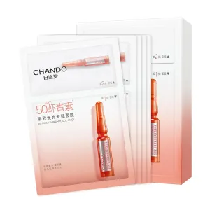 2-Step Astaxanthin Firming Ampoule Mask (1.5ml 33mlx5PCS) - Firming & Radiance-Boosting with Astaxanthin for Wrinkle Reduction and Even Skin Tone