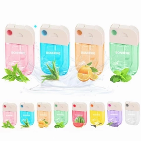 4 Pcs Hydrating Hand Sanitizer Spray, 4 Scents, 5.2 FL. OZ. Portable Sanitizer Spray for Travel Size, 500-Sprays Each Multi-Flavor (4Pcs.)