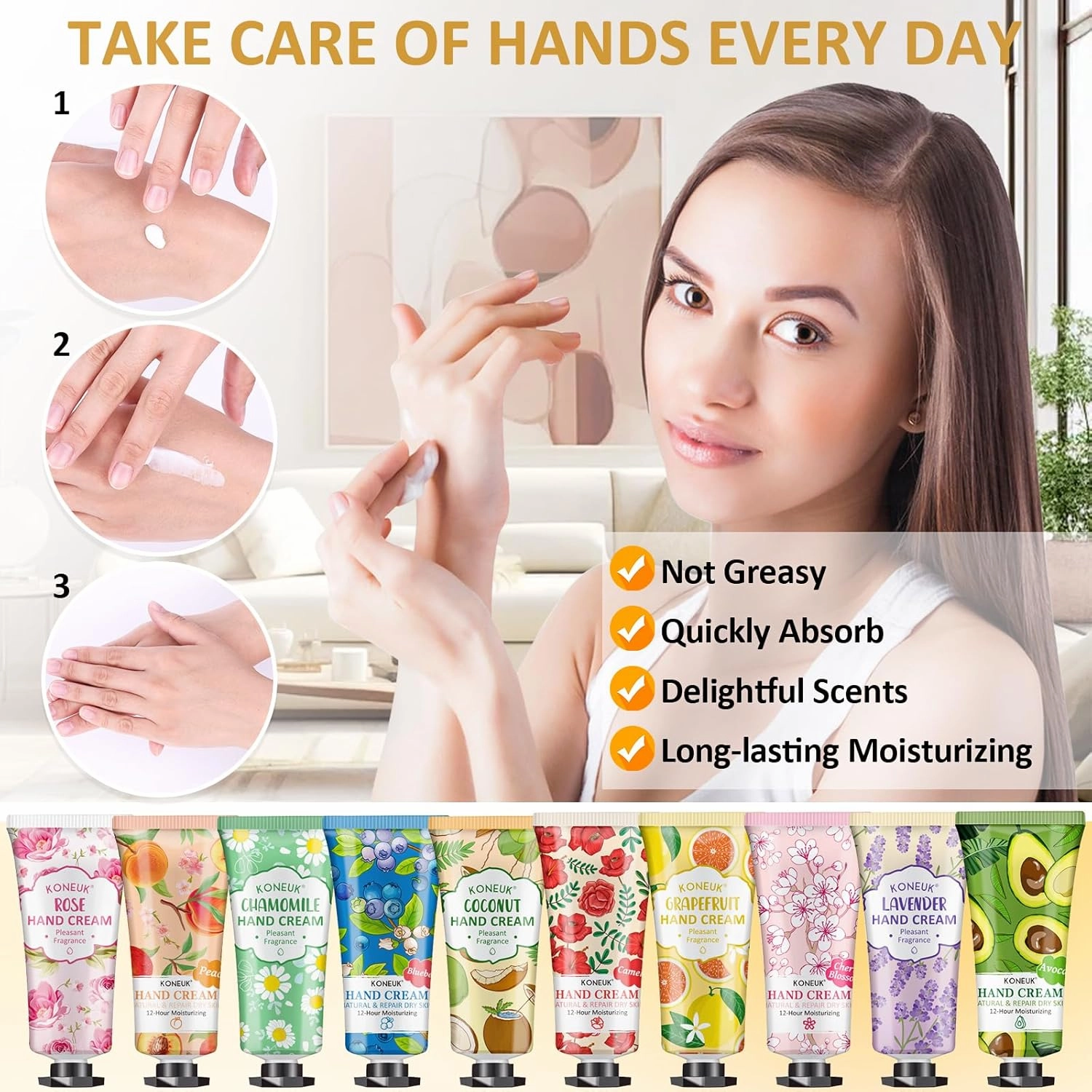 64 Pack Moisturizing Hand Cream Set For Women, Fathers Day Gifts for Dad, Bulk Hand Lotion Travel Size for Dry Cracked Hands, Mini Hand Cream for Thank You Gifts and Small Gifts for Women