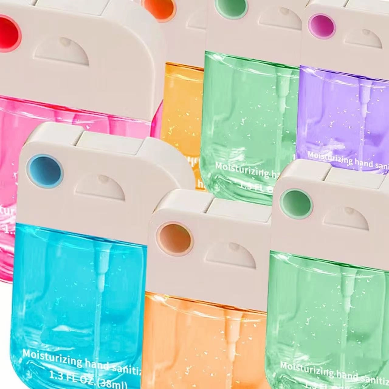 8 Pcs Hydrating Hand Sanitizer Spray, 8 Scents, 10.4 FL. OZ. Portable Sanitizer Spray for Travel Size, 500-Sprays Each Multi-Flavor (8Pcs.)