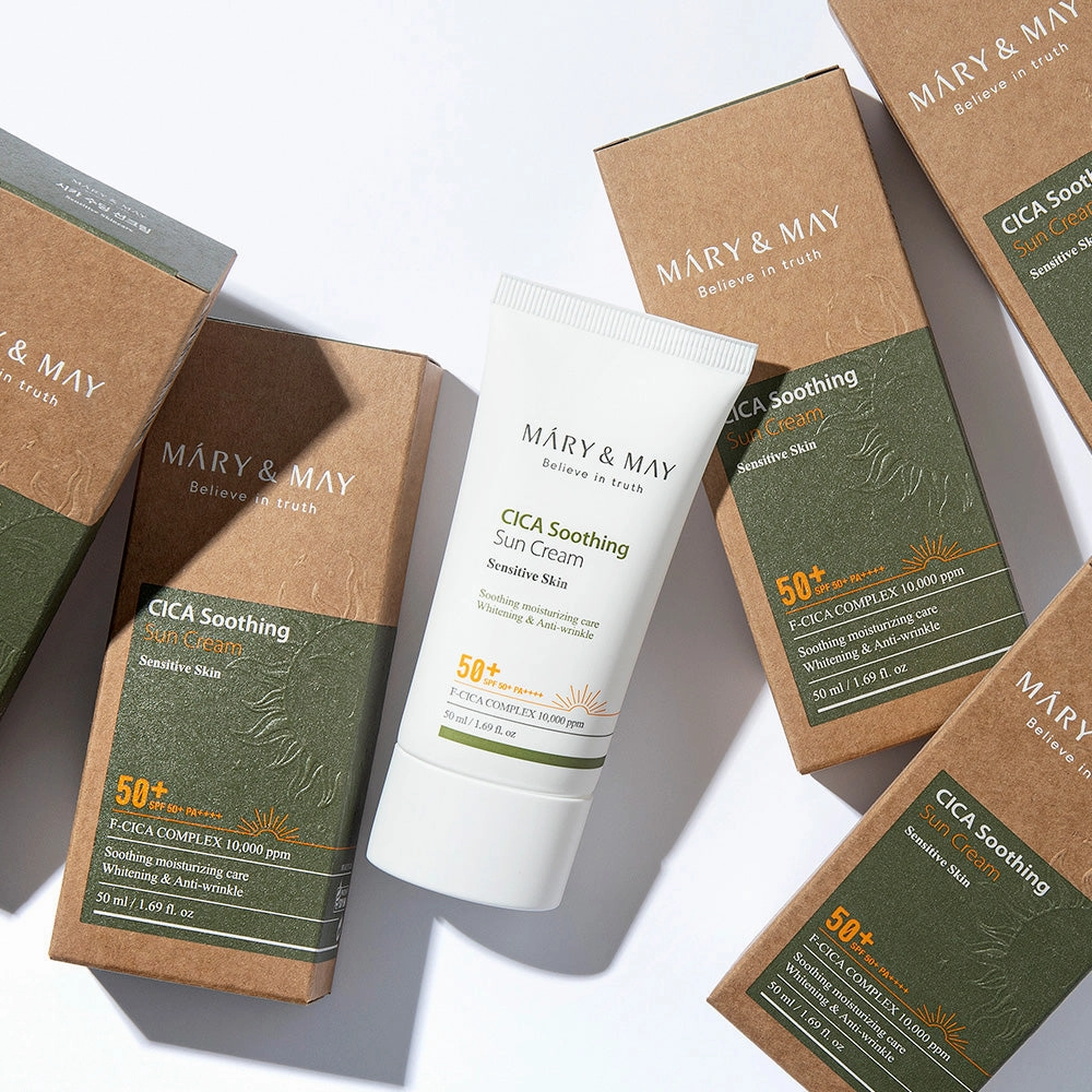 [MARY & MAY] Vegan CICA Soothing Sun Cream SPF50  PA     50ml