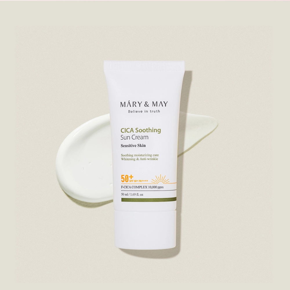 [MARY & MAY] Vegan CICA Soothing Sun Cream SPF50  PA     50ml