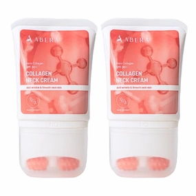 ABERA Loka Neck Cream with Aloe Extract & Hydrating Formula, Moisturizing Neck Cream with Nano Collagen, Daily Skincare for Soft & Smooth Skin (1.76 Fl Oz) (2 Boxes)