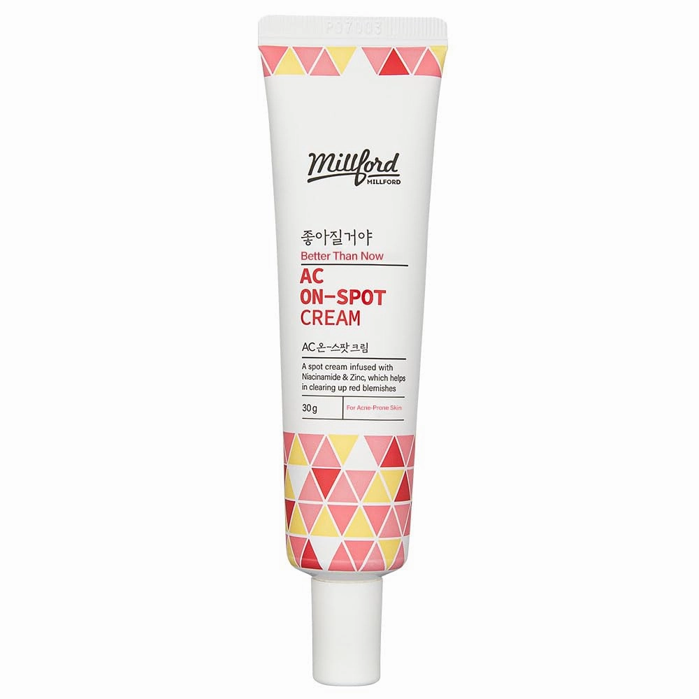 AC On-Spot Cream 30g/1.05 Oz, Zinc Oxide 10%, Niacinamide 2%, Acne Care, Blemish Treatment, Dark Spot, Korean Skincare