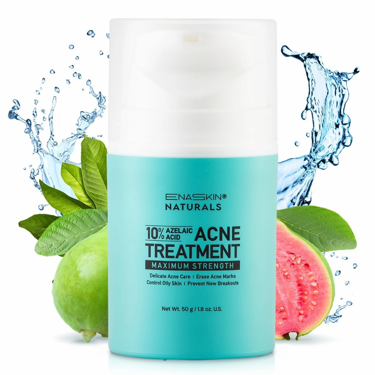 Acne Pimple Spot Treatment Cream: Cystic Hormonal Blackheads Blemish Breakouts for Face, Back and Body - 10% Azelaic Acid & Salicylic Acid - Teens-Adults, 1.8 oz
