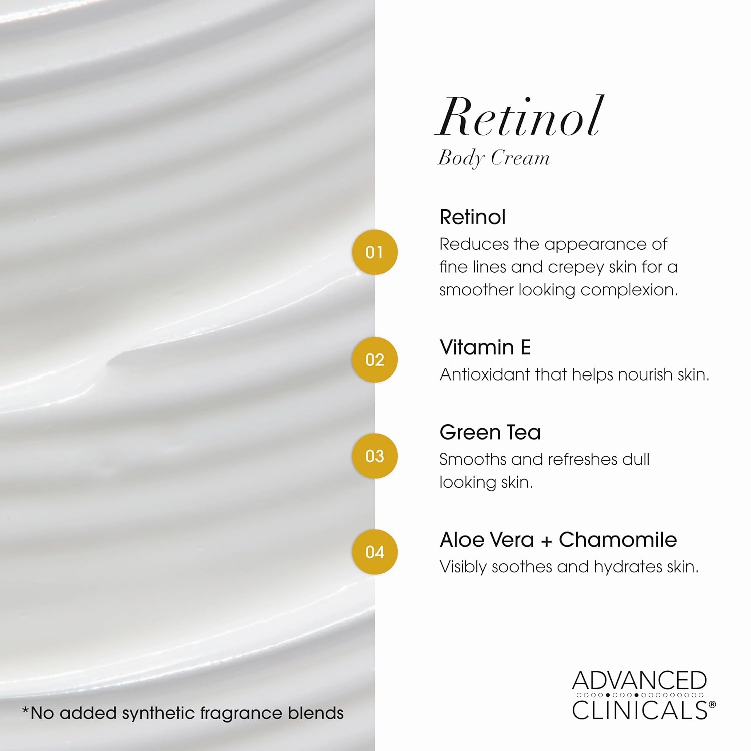 Advanced Clinicals Unscented Retinol Body Lotion & Face Moisturizer   Coconut Oil Body Cream For Women & Men | 2PC Skincare Set Helps Reduce Appearance Of Crepey Skin   Irritated Dry Skin, 2pc Set