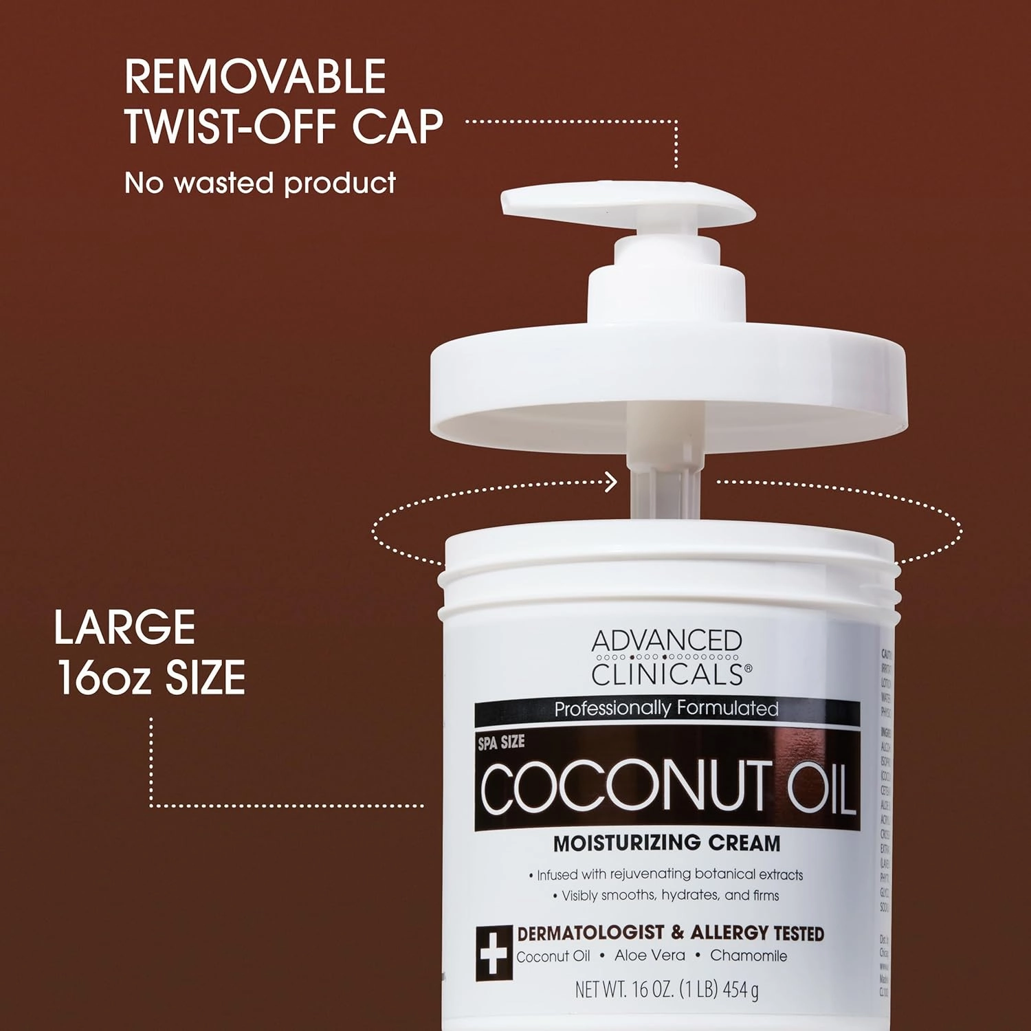 Advanced Clinicals Unscented Retinol Body Lotion & Face Moisturizer   Coconut Oil Body Cream For Women & Men | 2PC Skincare Set Helps Reduce Appearance Of Crepey Skin   Irritated Dry Skin, 2pc Set