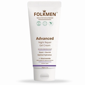Advanced Night Repair Gel Cream For Men |, Reduces Dark Spots, Brightens skin |For Normal, Combination and Oily Skin Types, 50 gm