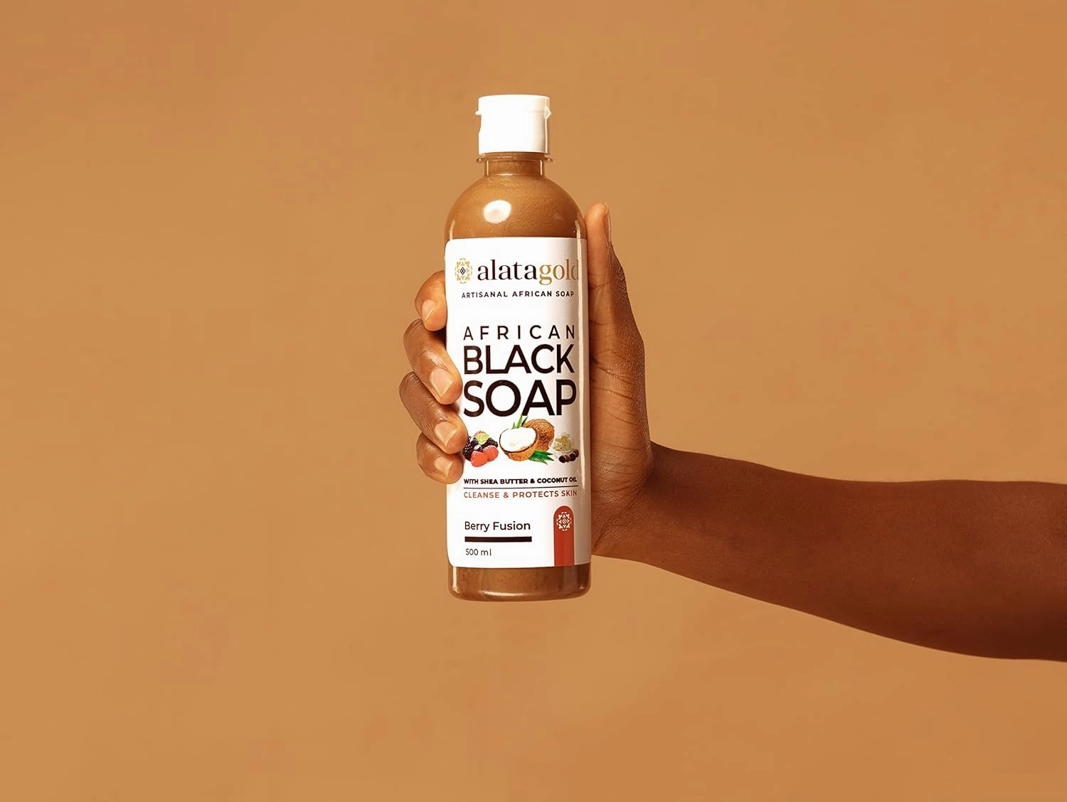 African Black Soap Liquid Body Wash (Pack of 2) – Moisturizing Black African Soap with Shea Butter, Aloe, Honey & Coconut Oil – Deep Cleansing & Hydrating – 16.9 oz (Berry Scent)