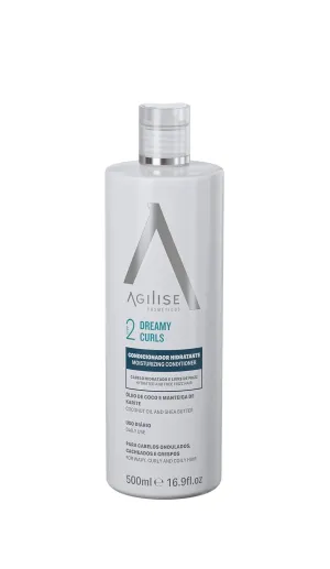 agilise - Dreamy Curls Hair Conditioner - Curl Conditioner for Wavy and Coily Hair Care Treatment - VEGAN, Coconut Oil, Shea Butter, Flaxseed Extract - 16.9fl.oz/500ml