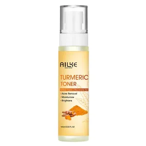 AILKE Natural Turmeric Face Toner, Brightening, Hydrating, Rejuvenate Skin, Acne & Pimples Removal, Clean Skin With Vitamin C, For All Skin Types, 3.52 fl oz (Pack of 1)