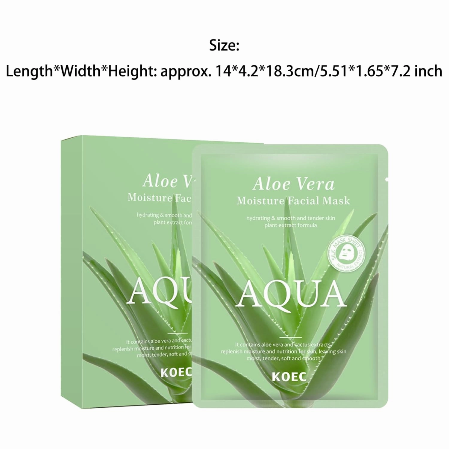 Aislor Aloe Soothing Mask Lightweight Hydrating Gel Mask Overnight Moisturizing Face Mask to Shrink Pores Improve Skin Elasticity Cooling Hydration Facial Treatment Green One Size