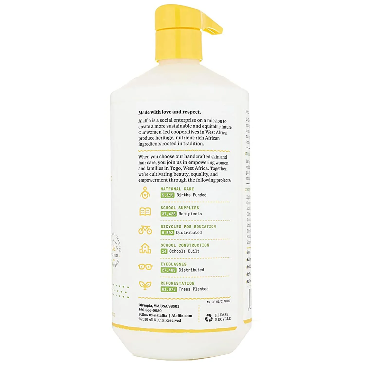 Alaffia Everyday Coconut Conditioner, Normal to Dry Hair, Moisturizing Support of Scalp and Hair with Ginger, Coconut Oil, and Shea Butter, Fair Trade, Coconut Lime, 32 Fl Oz