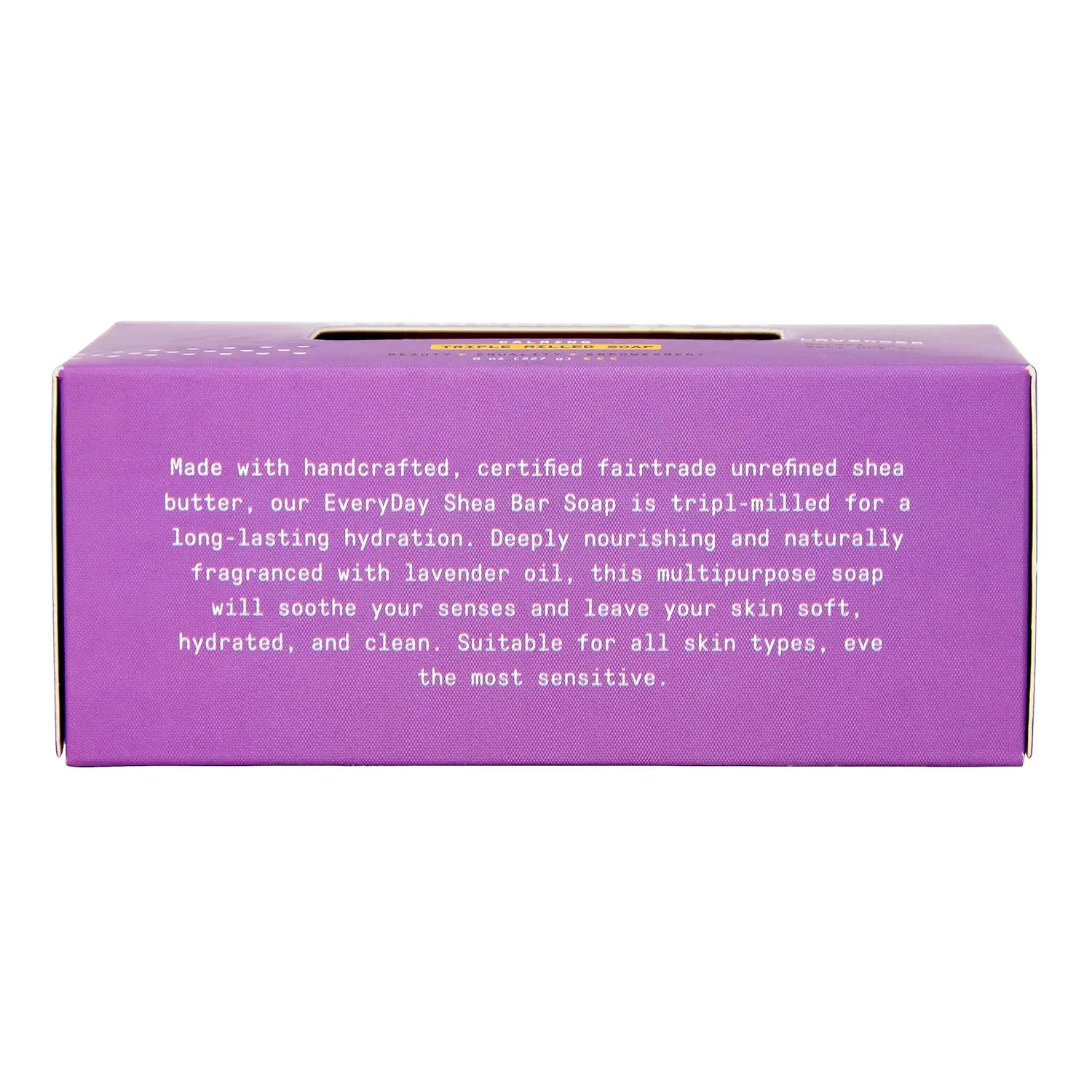 Alaffia EveryDay Shea Soap Bar - Body Soap, Natural Coconut Oil, Shea Butter & Aromatic Plant Extracts, Ergonomic Bar Soap, Lavender Scent, 8 Oz Ea (Pack of 2)