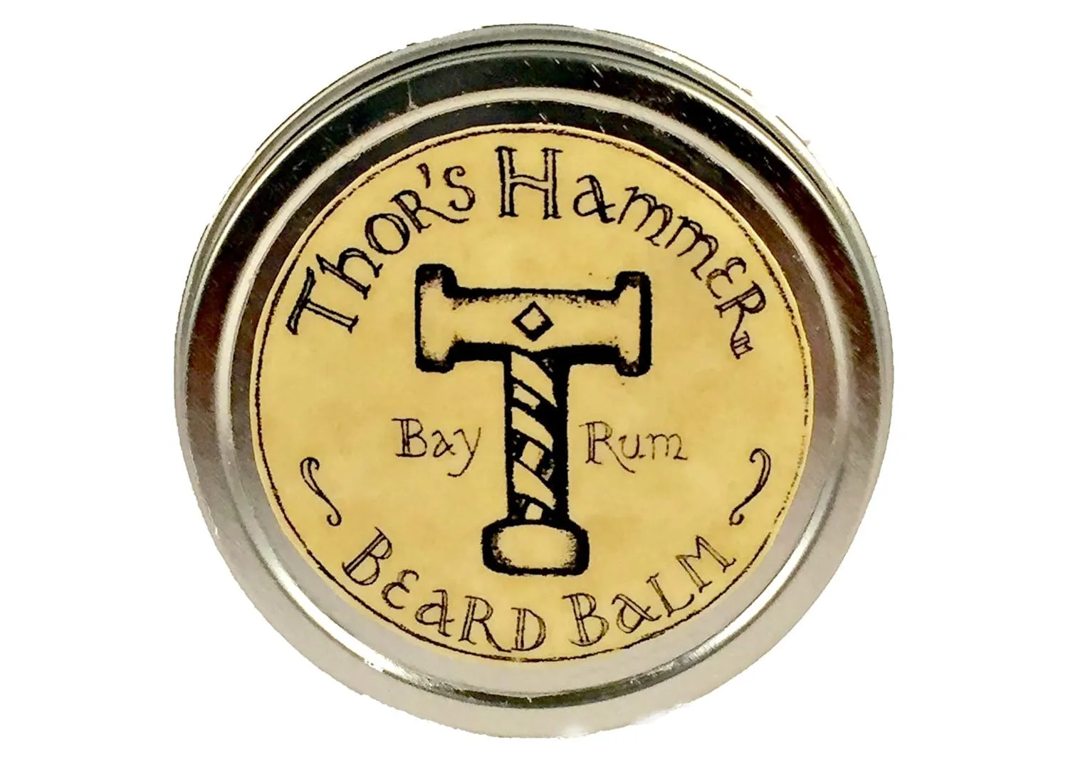 All Natural Beard Balm, Thor's Hammer Bay Rum Beard Balm, Viking Beard Balm, Handmade 2oz.