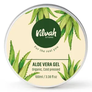 Aloe Vera Gel with Pure Aloe Vera, Multipurpose Aloe Vera Gel for Skin, Face and Hair, Non-Sticky, Spreads Easily, All Skin Types, For Men & Women,100G (Pack of 1)