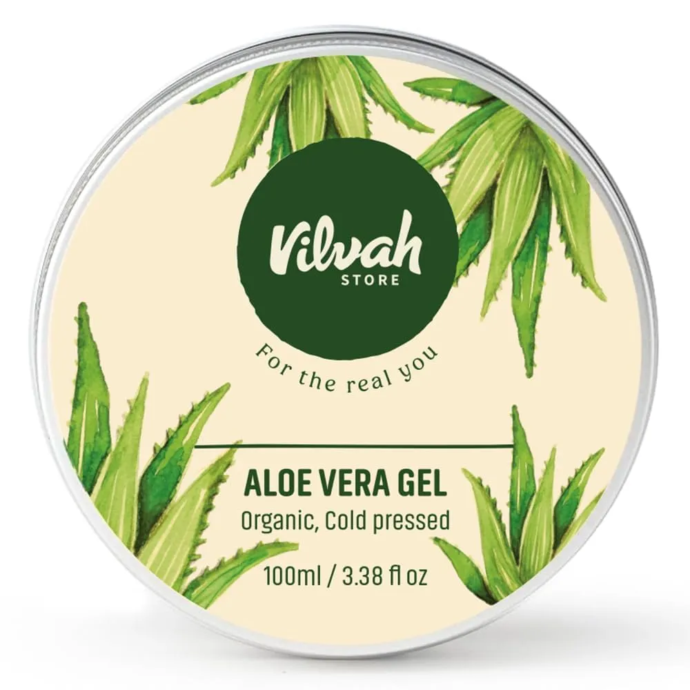 Aloe Vera Gel with Pure Aloe Vera, Multipurpose Aloe Vera Gel for Skin, Face and Hair, Non-Sticky, Spreads Easily, All Skin Types, For Men & Women,100G (Pack of 1)