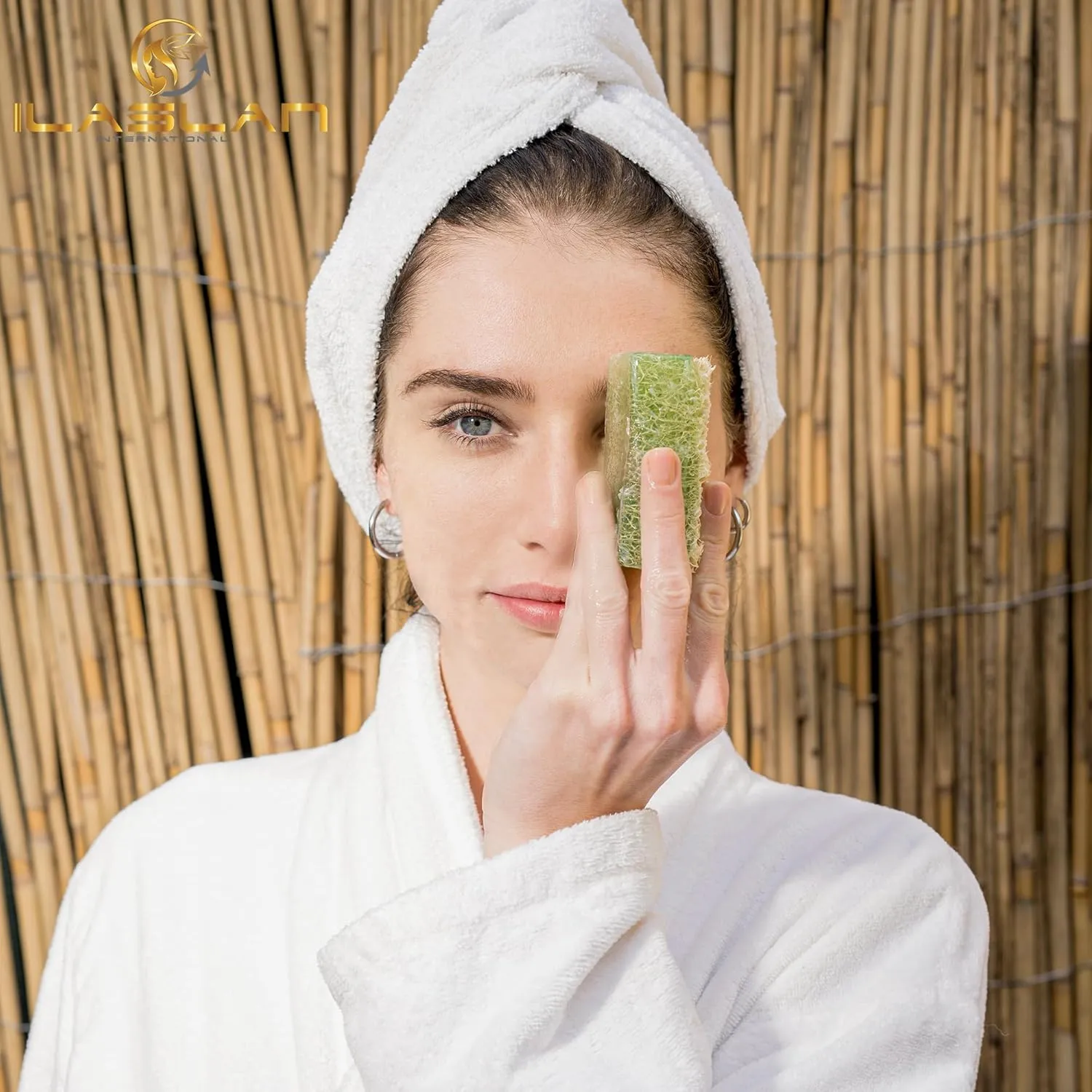 Aloe Vera Natural Exfoliating Loofah Soap Bar | Handmade for Face and Body With Luffa Inside | Organic Bath Sponge for Men and Women, Nourishing, Hydrating