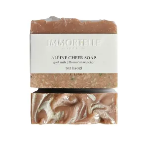 Alpine Cheer Body Soap/coconut milk/Shea butter / 5oz / handmade/housewarming/clay/moisturizing/all skin types/vegan/all natural