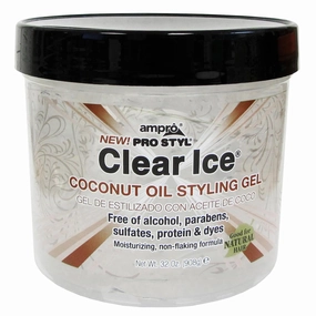 Ampro Pro Styl Coconut Styling Gel - Moisturizes and Conditions Your Strands - Non-Flaking, Alcohol Free, Vegan Formula - Flexible, Touchable Hold for All Hair Types - 32 oz