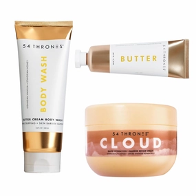 Anti-Ashy Bundle: Butter Cream Body Wash & Barrier Repair Cloud Cream (Ugandan Vanilla   Ethiopian Honey)   African Beauty Butter (Ghanaian Coconut   Moroccan Almond), Shea Butter Infused