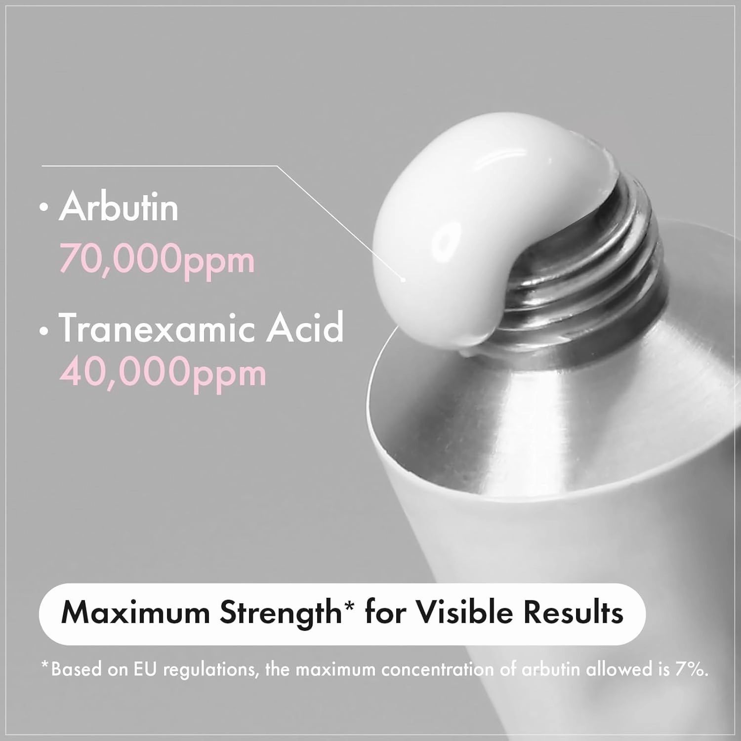 Arbutin 7%   Tranexamic Acid 4% Cream, 70,000ppm Arbutin, 40,000ppm TXA, Niacinamide, Glutathione, Dark Spots, Freckle, Blemishes, Pigmentation, Korean Skin Care, 50ml, 1.69 fl.oz.