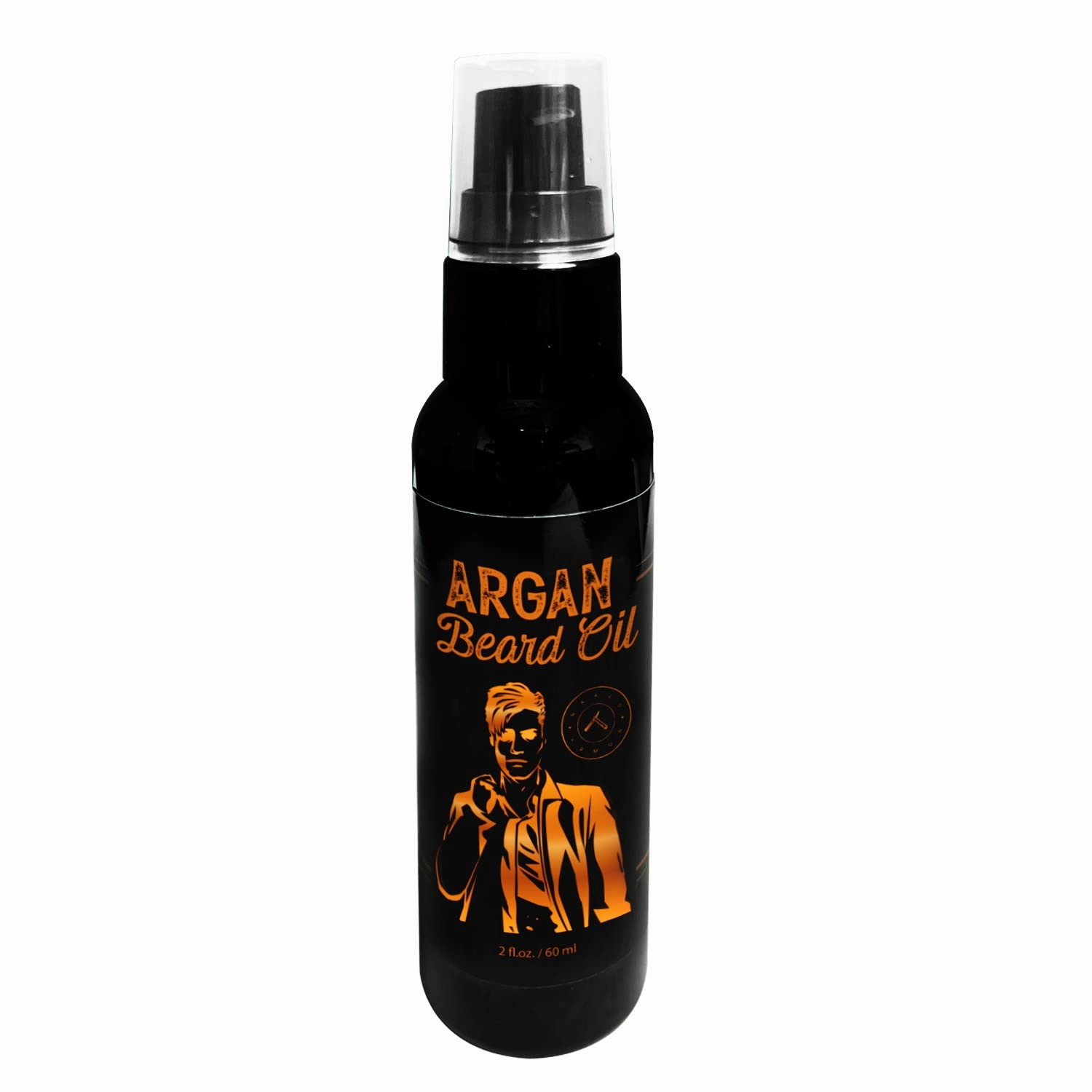 Argan Beard Oil - 2 fl oz Organic Beard Oil for Men, All-Natural For a Smoother, Softer, Hydrated Beard, Mens Beard Oil with Coconut Oil, Avocado Oil, Babassu Oil, Made in USA, Great Gift