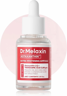Astaxanthin Ampoule for Brightening Skin, Freckle Care, Korean Skincare, 1.01 fl oz (30ml)