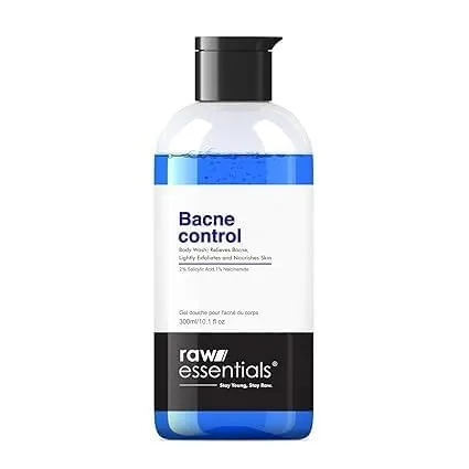 Bacne Control Body Wash, 2% Salicylic Acid, 1% Niacinamide 300ml (Pack of 1), Relieves Body Acne, Exfoliates and Nourishes Skin, SLS & Paraben Free, For Men & Women
