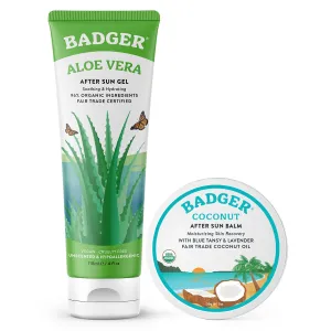 Badger Organic Aloe Vera Gel and After Sun Balm