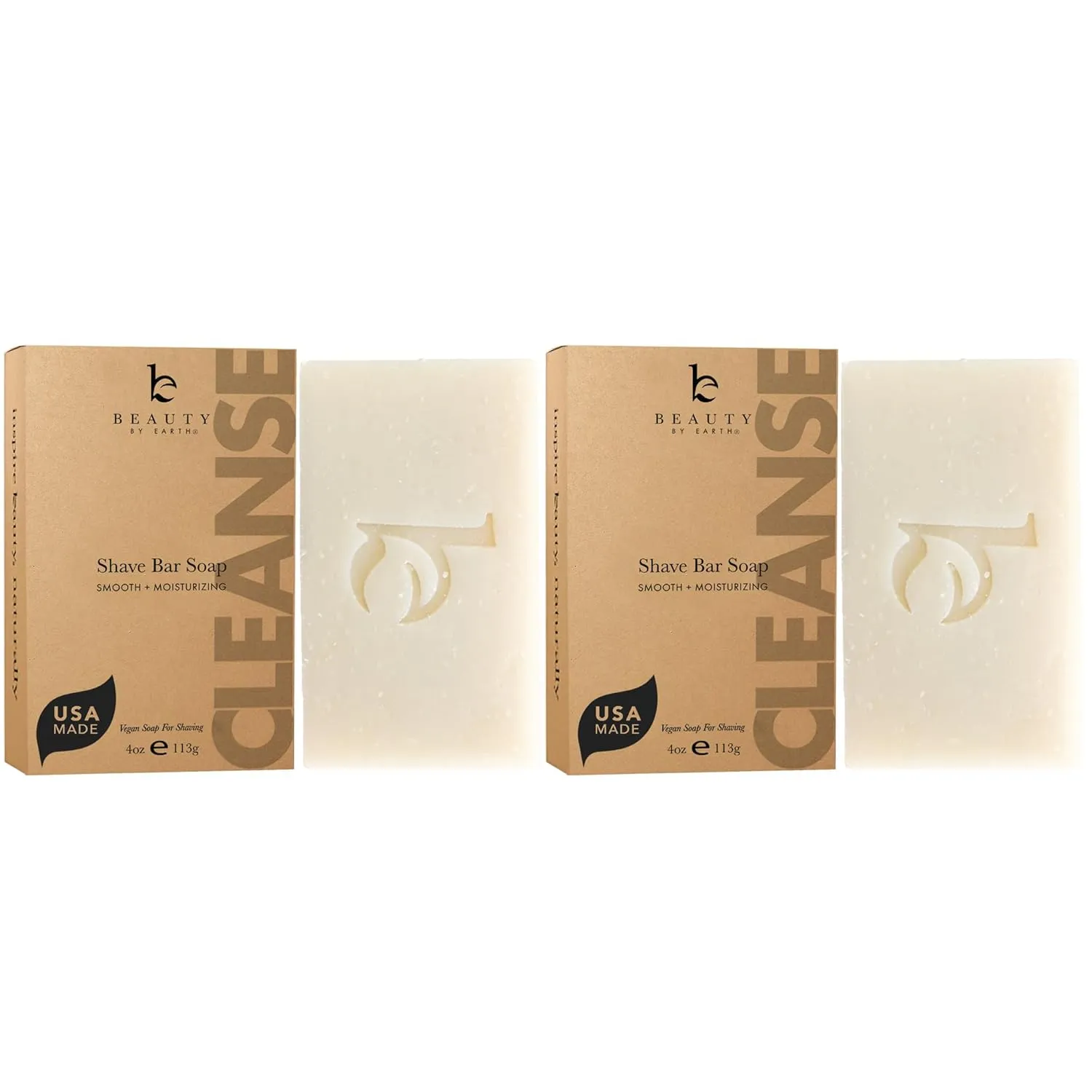 Bar Soap for Shaving - USA Made with Organic & Natural Ingredients, Shave Bar for Women, Vegan Soap with Shea Butter & Coconut Oil, Provides Rich Lather and Reduces Ingrown Hair & Razor Bumps