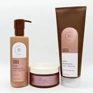 Bath & Body Coco Shea 3-Piece Bundle | Body Lotion, Body Butter and Moisturizing Body Wash