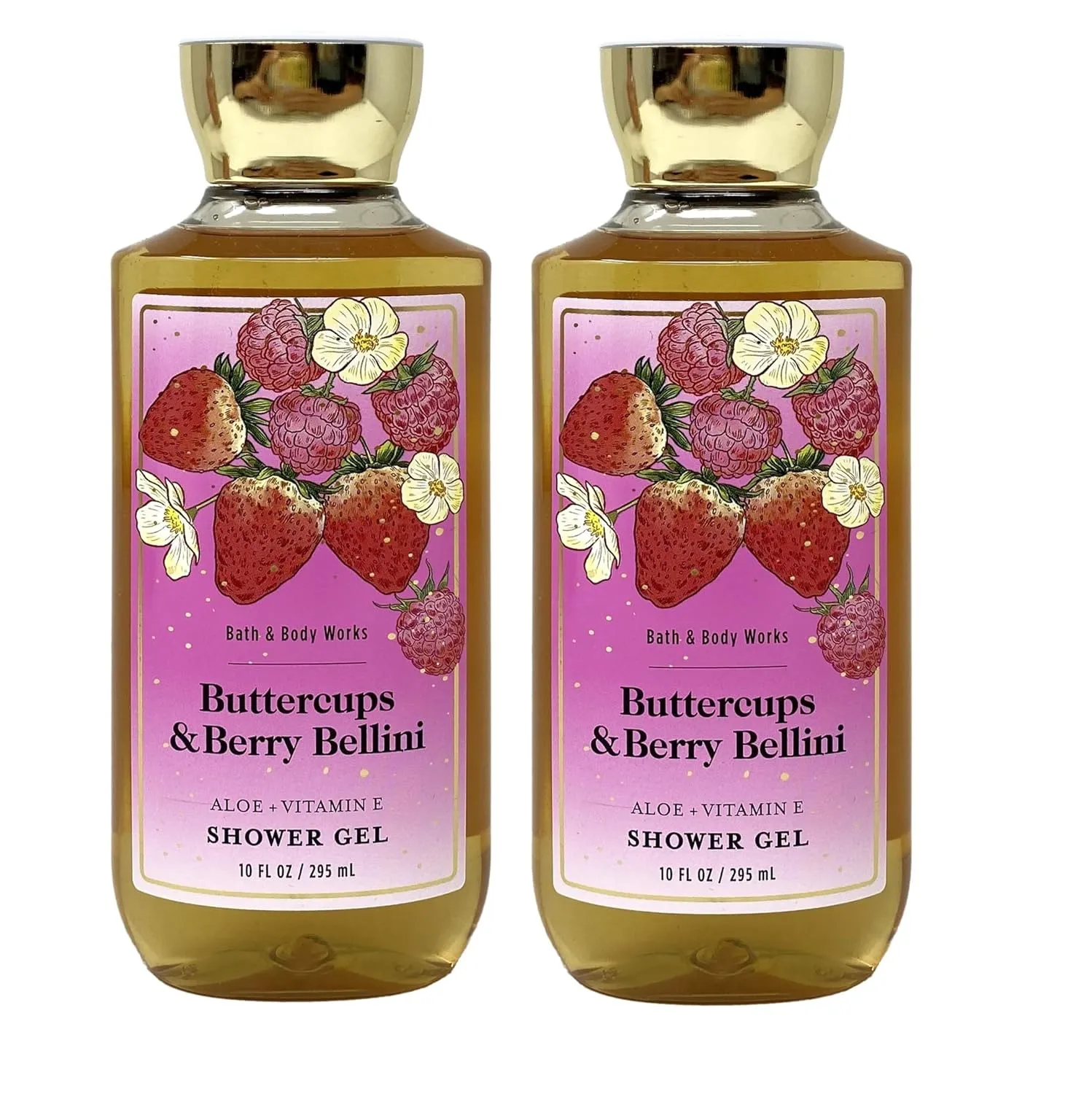 Bath & Body Works Buttercups & Berry Bellini 2 Pack Shower Gel Bundle