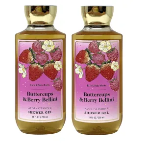 Bath & Body Works Buttercups & Berry Bellini 2 Pack Shower Gel Bundle