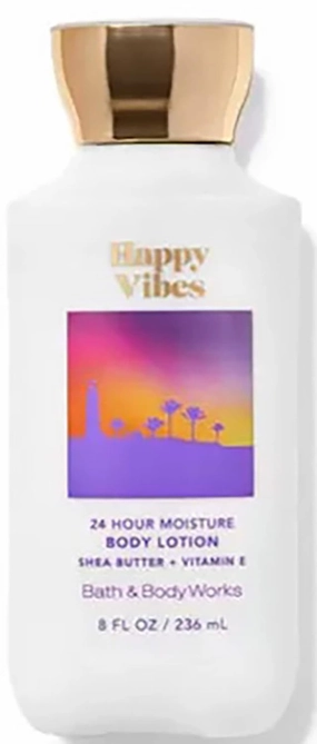 Bath & Body Works Bath and Body Works Happy Vibes Super Smooth Lotion Sets Gift For Women 8 Oz (Happy Vibes) 4 Fl Oz (Pack of 2)