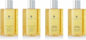 Bath and Bloom Lemongrass Mint and Virgin Coconut Massage Oil Set.