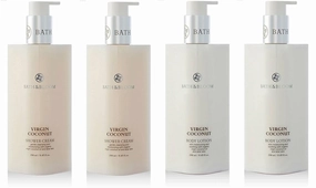 BATH and BLOOM Virgin Coconut Shower Cream and Virgin Coconut Body Lotion Set.