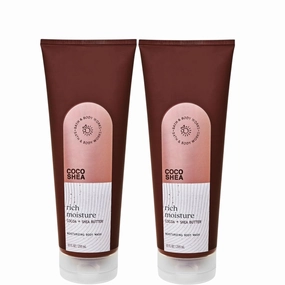 Bath and Body Aromatherapy Moisturizing Body Wash 10 fl oz / 296 mL (Pack of 2) (Coco Shea)