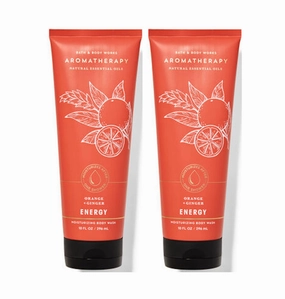 Bath and Body Work Moisturizing Body Wash with Shea Butter and Cocoa Butter 10 FL Oz / 296 ML - 2 Pack (Orange   Ginger)