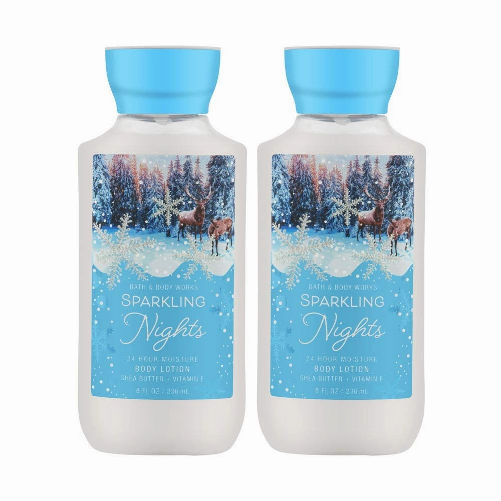 Bath and Body Works 2 Pack Sparkling Nights Super Smooth Body Lotion 8 Oz