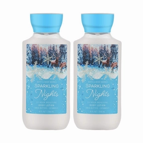 Bath and Body Works 2 Pack Sparkling Nights Super Smooth Body Lotion 8 Oz