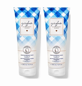 Bath and Body Works Moisturizing Body Wash with Shea Butter and Cocoa Butter 10 FL Oz / 296 ML - 2 Pack (Gingham)