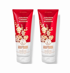 Bath and Body Works Moisturizing Body Wash with Shea Butter and Cocoa Butter 10 FL Oz / 296 ML - 2 Pack (Japanese Cherry Blossom)