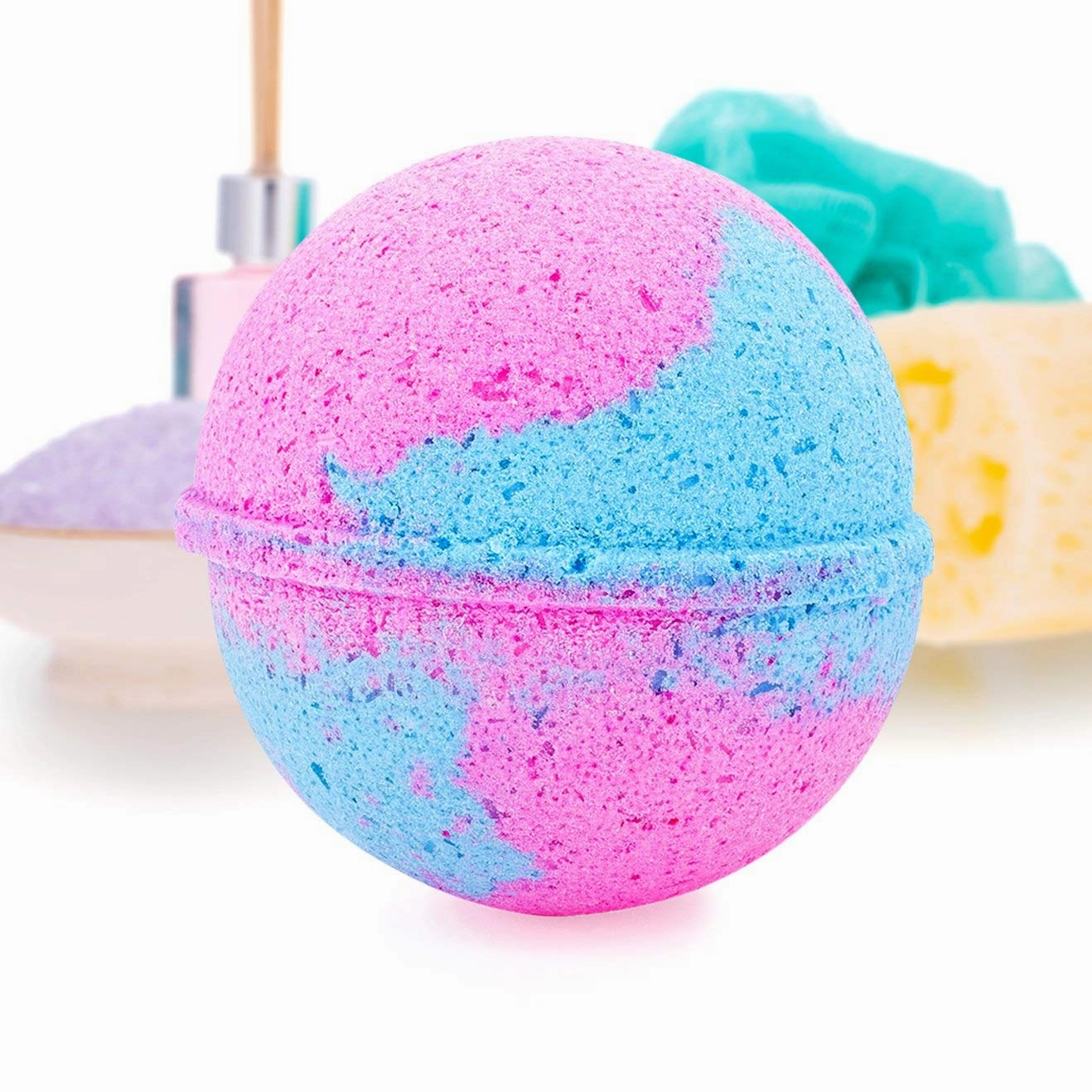 Bath Bomb Deluxe 8oz. and Surprise Jewelry Made in USA, Perfect for Bubble Spa Bath. Handmade Birthday Mothers Day Gifts for Women & Kids (Very Berry Mimosa, Pendant)