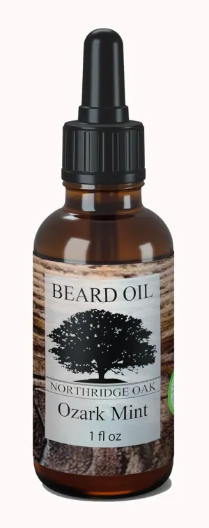 Beard Oil - Ozark Mint - 1 fl oz - 100% Natural Beard Oil