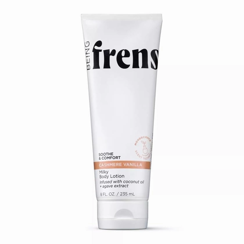 Being Frenshe Milky Hydrating Lotion for Dry Skin with Coconut Oil Fresh Cashmere Vanilla ~ (8 Fl Oz) ~ (1 Pack)